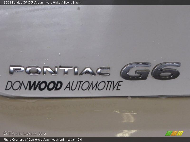 Ivory White / Ebony Black 2008 Pontiac G6 GXP Sedan