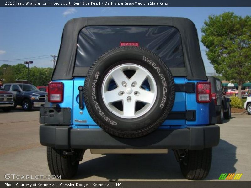 Surf Blue Pearl / Dark Slate Gray/Medium Slate Gray 2010 Jeep Wrangler Unlimited Sport