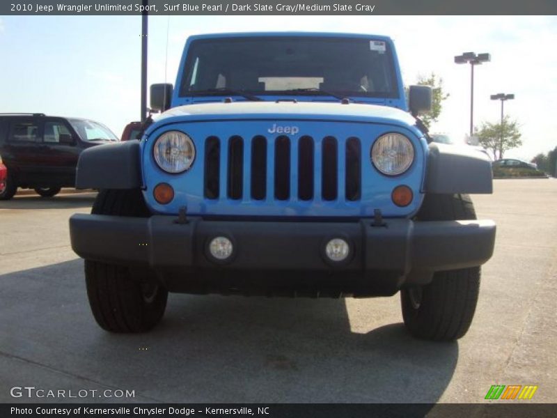 Surf Blue Pearl / Dark Slate Gray/Medium Slate Gray 2010 Jeep Wrangler Unlimited Sport