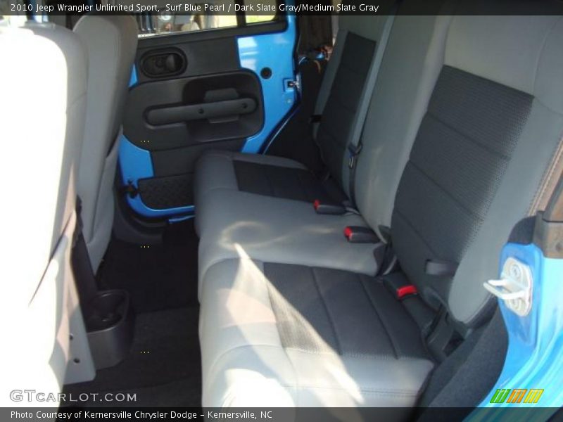 Surf Blue Pearl / Dark Slate Gray/Medium Slate Gray 2010 Jeep Wrangler Unlimited Sport
