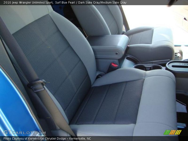 Surf Blue Pearl / Dark Slate Gray/Medium Slate Gray 2010 Jeep Wrangler Unlimited Sport