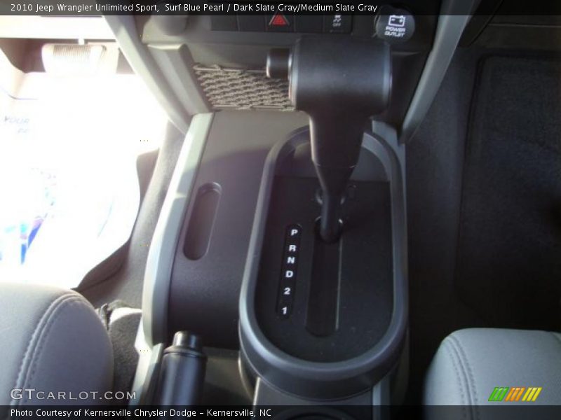 Surf Blue Pearl / Dark Slate Gray/Medium Slate Gray 2010 Jeep Wrangler Unlimited Sport