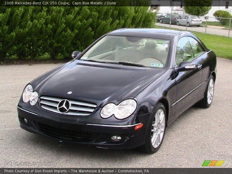 Capri Blue Metallic / Stone 2008 Mercedes-Benz CLK 350 Coupe