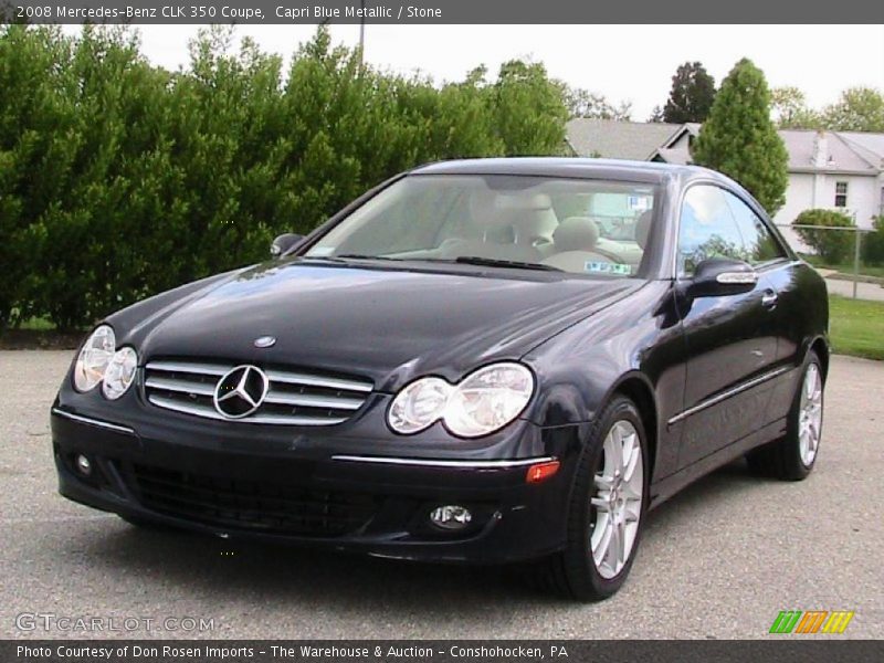 Capri Blue Metallic / Stone 2008 Mercedes-Benz CLK 350 Coupe