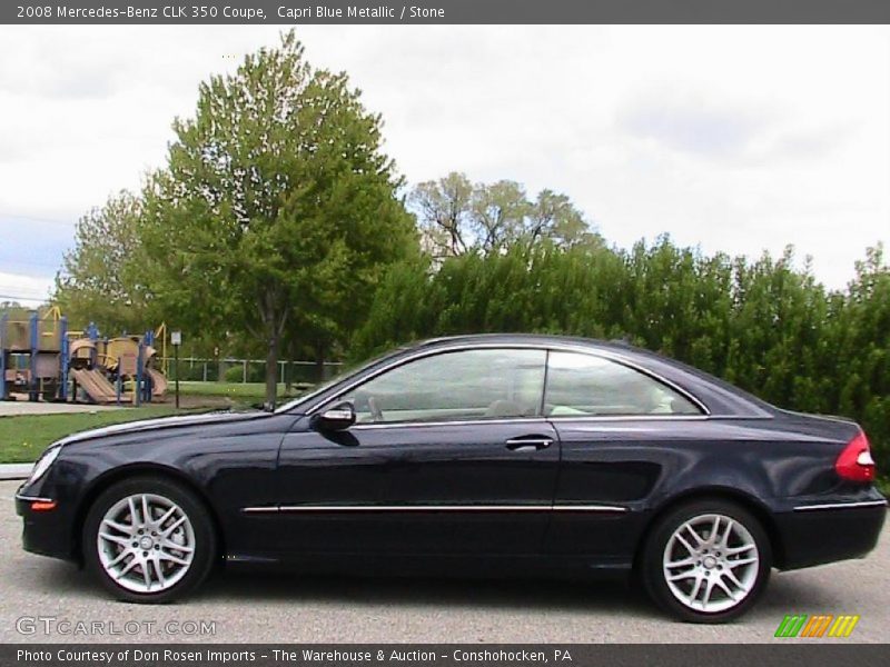 Capri Blue Metallic / Stone 2008 Mercedes-Benz CLK 350 Coupe