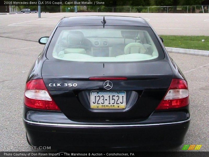 Capri Blue Metallic / Stone 2008 Mercedes-Benz CLK 350 Coupe