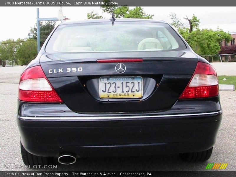Capri Blue Metallic / Stone 2008 Mercedes-Benz CLK 350 Coupe