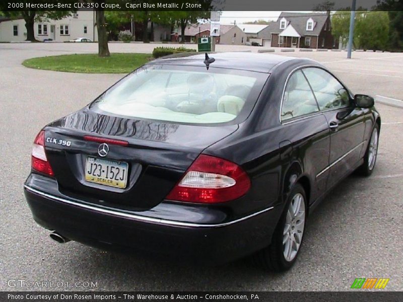 Capri Blue Metallic / Stone 2008 Mercedes-Benz CLK 350 Coupe