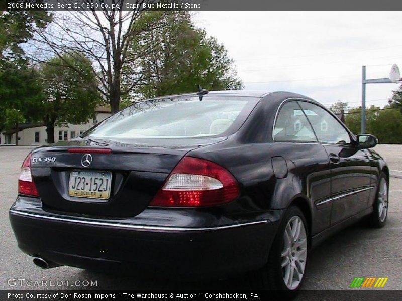 Capri Blue Metallic / Stone 2008 Mercedes-Benz CLK 350 Coupe