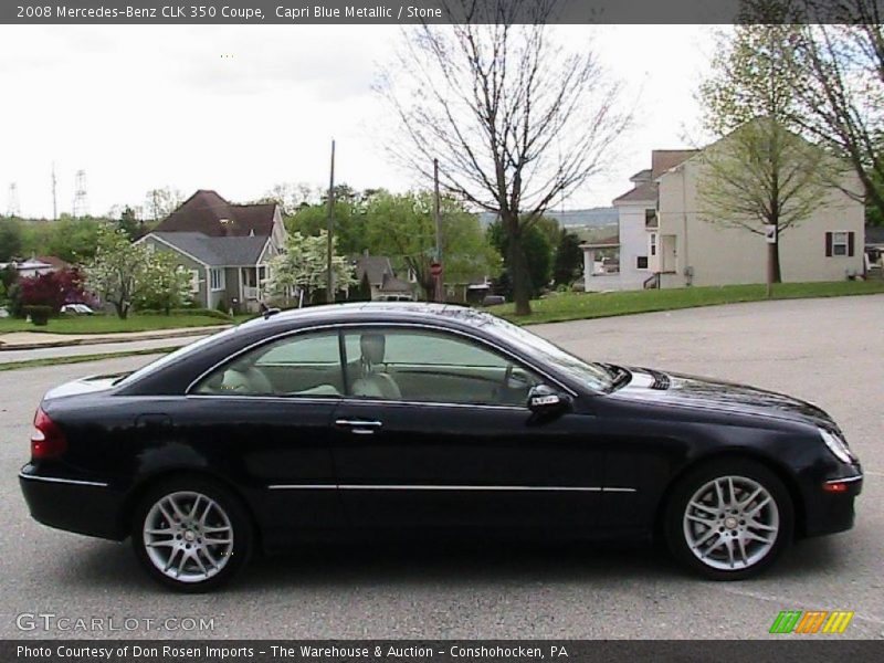 Capri Blue Metallic / Stone 2008 Mercedes-Benz CLK 350 Coupe