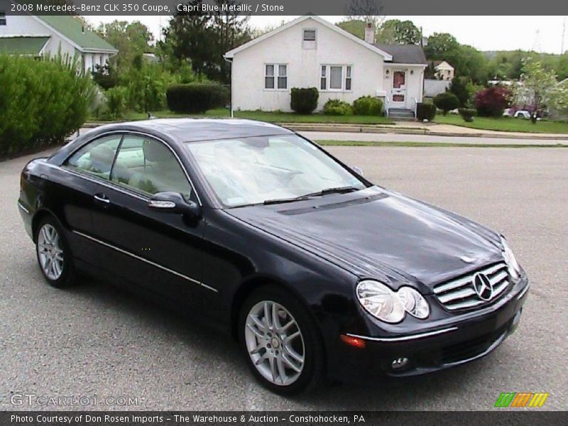 Capri Blue Metallic / Stone 2008 Mercedes-Benz CLK 350 Coupe