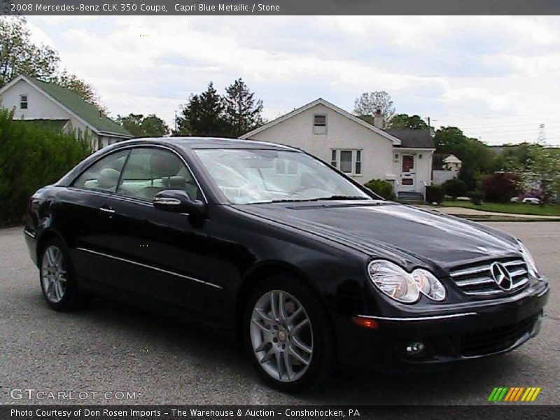 Capri Blue Metallic / Stone 2008 Mercedes-Benz CLK 350 Coupe