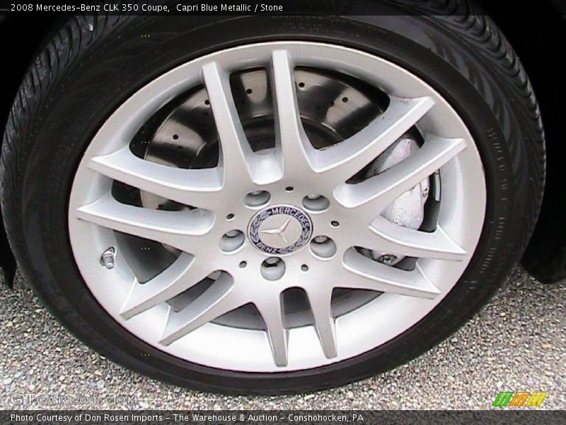 Capri Blue Metallic / Stone 2008 Mercedes-Benz CLK 350 Coupe