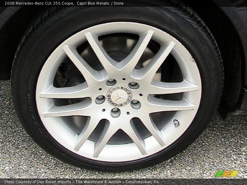 Capri Blue Metallic / Stone 2008 Mercedes-Benz CLK 350 Coupe