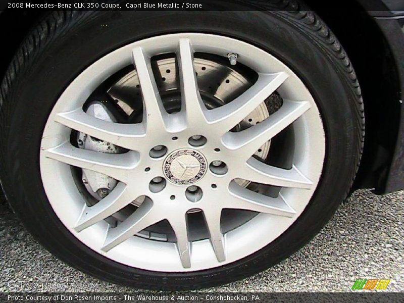 Capri Blue Metallic / Stone 2008 Mercedes-Benz CLK 350 Coupe