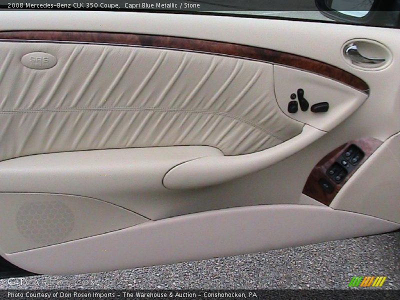 Capri Blue Metallic / Stone 2008 Mercedes-Benz CLK 350 Coupe