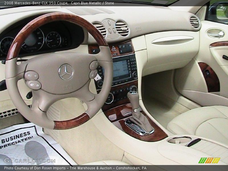 Capri Blue Metallic / Stone 2008 Mercedes-Benz CLK 350 Coupe