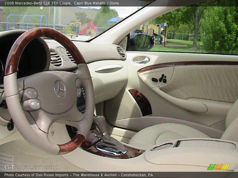 Capri Blue Metallic / Stone 2008 Mercedes-Benz CLK 350 Coupe
