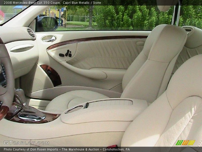 Capri Blue Metallic / Stone 2008 Mercedes-Benz CLK 350 Coupe