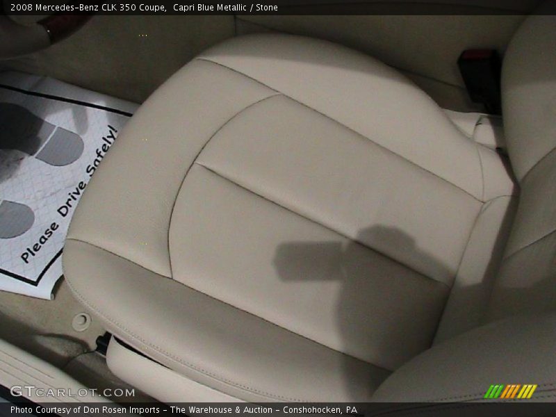 Capri Blue Metallic / Stone 2008 Mercedes-Benz CLK 350 Coupe