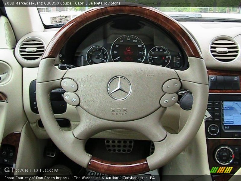 Capri Blue Metallic / Stone 2008 Mercedes-Benz CLK 350 Coupe