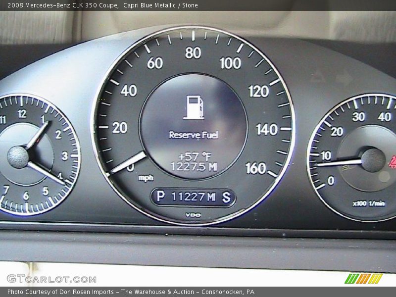 Capri Blue Metallic / Stone 2008 Mercedes-Benz CLK 350 Coupe