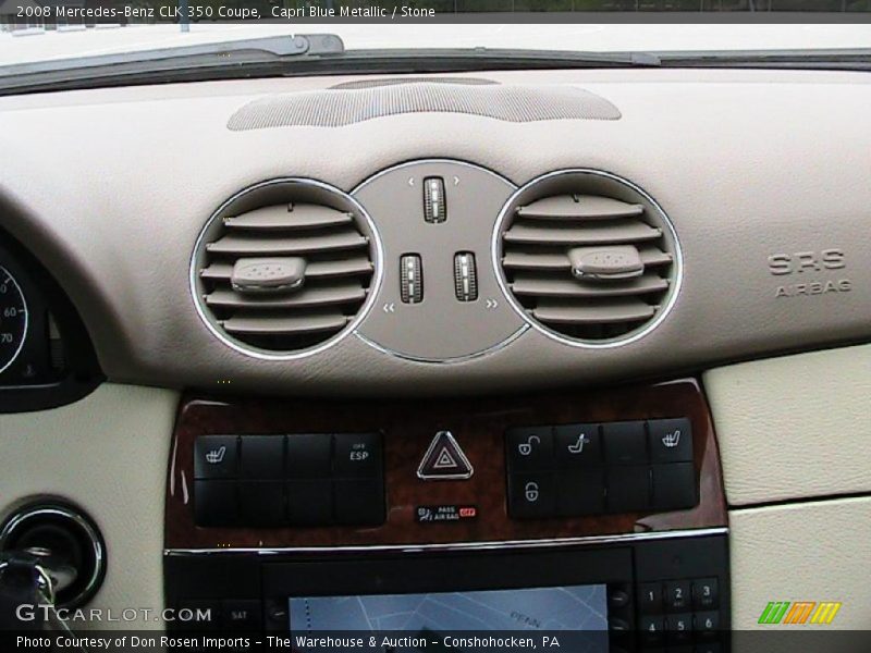 Capri Blue Metallic / Stone 2008 Mercedes-Benz CLK 350 Coupe