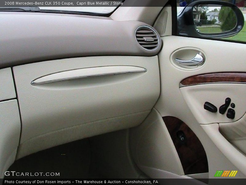 Capri Blue Metallic / Stone 2008 Mercedes-Benz CLK 350 Coupe
