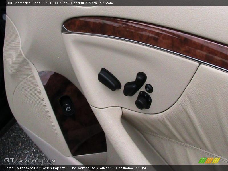 Capri Blue Metallic / Stone 2008 Mercedes-Benz CLK 350 Coupe
