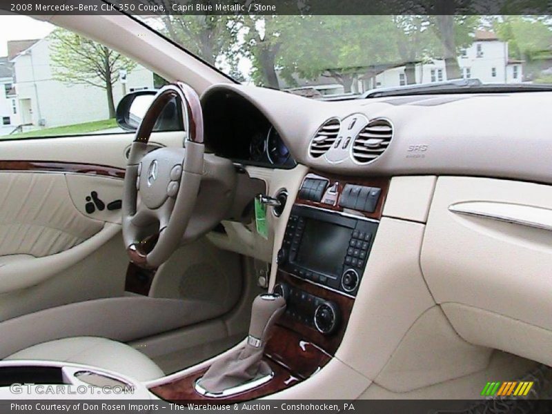 Capri Blue Metallic / Stone 2008 Mercedes-Benz CLK 350 Coupe