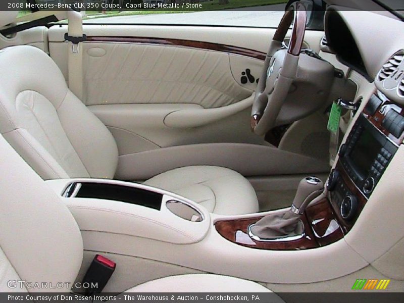 Capri Blue Metallic / Stone 2008 Mercedes-Benz CLK 350 Coupe