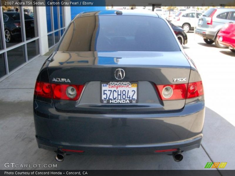 Carbon Gray Pearl / Ebony 2007 Acura TSX Sedan