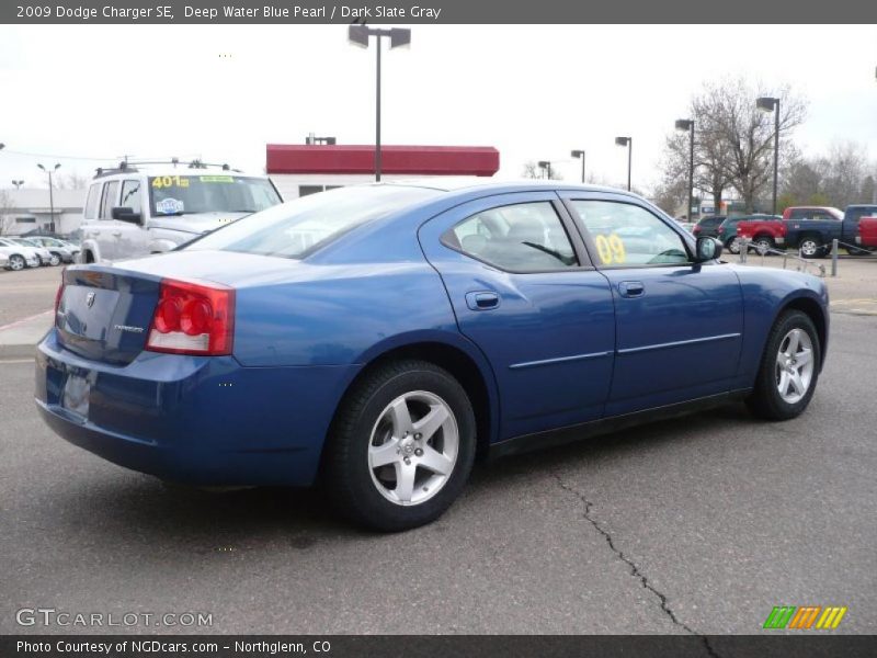 Deep Water Blue Pearl / Dark Slate Gray 2009 Dodge Charger SE