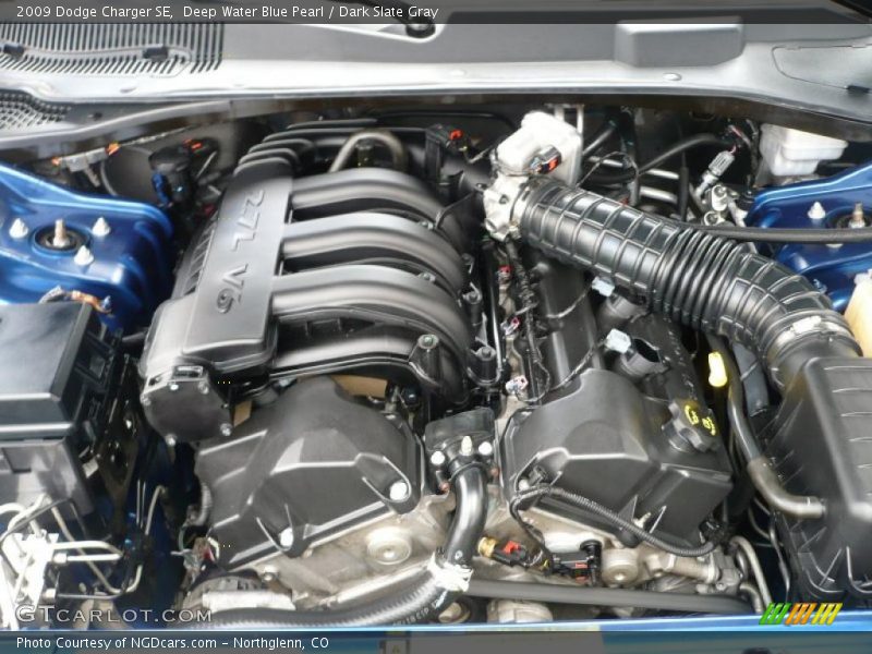 Deep Water Blue Pearl / Dark Slate Gray 2009 Dodge Charger SE