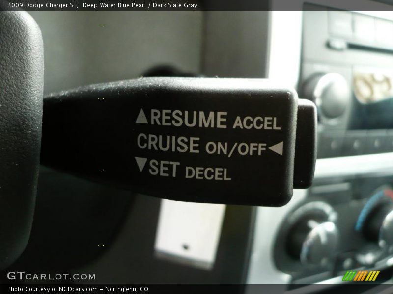 Deep Water Blue Pearl / Dark Slate Gray 2009 Dodge Charger SE