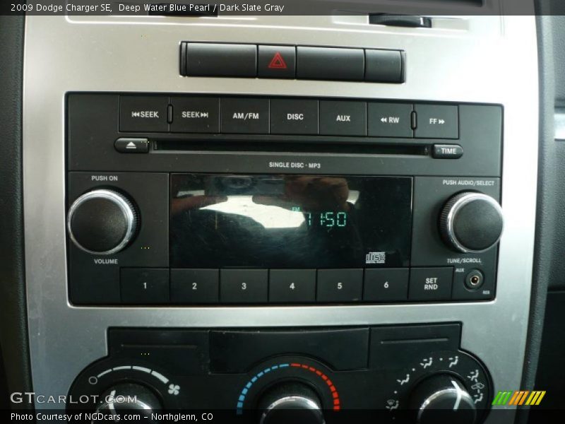 Deep Water Blue Pearl / Dark Slate Gray 2009 Dodge Charger SE