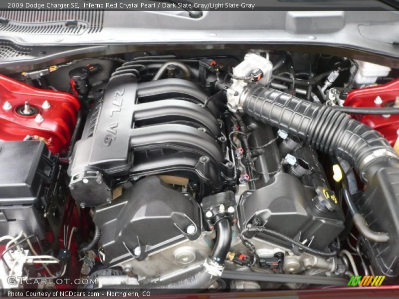 Inferno Red Crystal Pearl / Dark Slate Gray/Light Slate Gray 2009 Dodge Charger SE