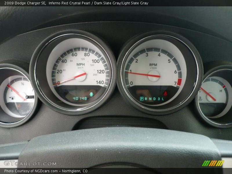 Inferno Red Crystal Pearl / Dark Slate Gray/Light Slate Gray 2009 Dodge Charger SE