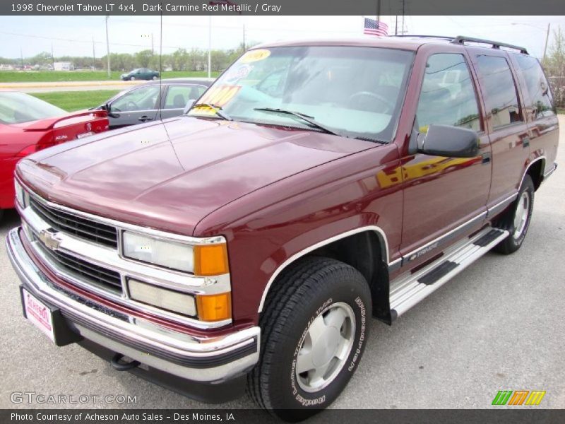 Dark Carmine Red Metallic / Gray 1998 Chevrolet Tahoe LT 4x4