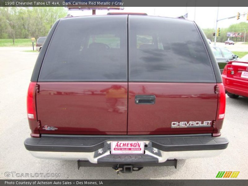 Dark Carmine Red Metallic / Gray 1998 Chevrolet Tahoe LT 4x4