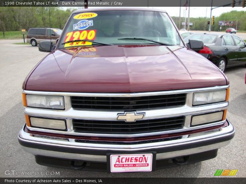 Dark Carmine Red Metallic / Gray 1998 Chevrolet Tahoe LT 4x4