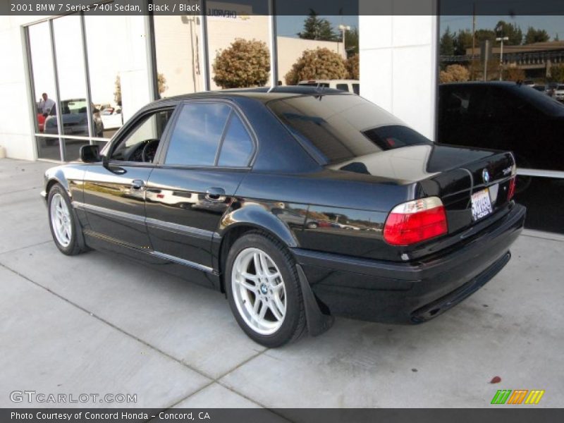 Black / Black 2001 BMW 7 Series 740i Sedan