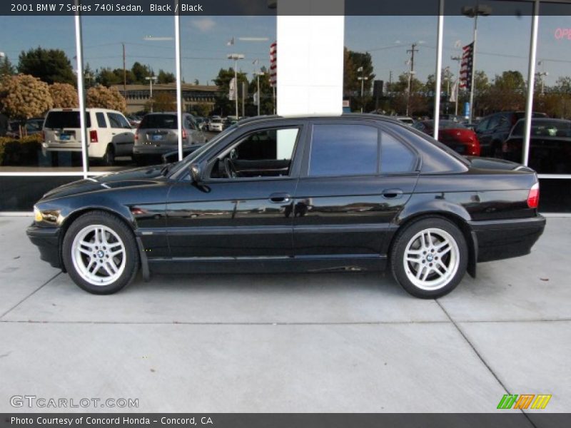 Black / Black 2001 BMW 7 Series 740i Sedan