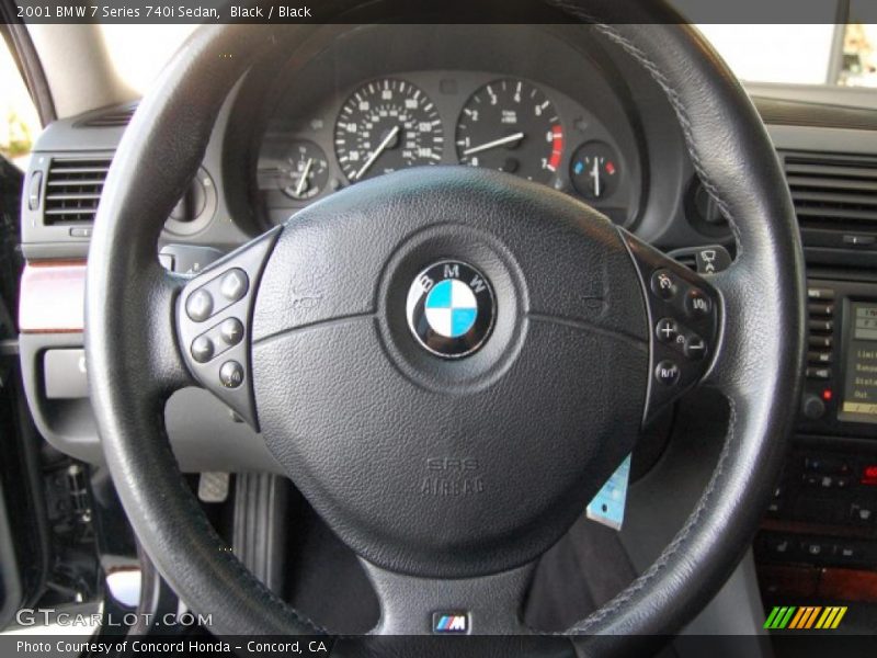 Black / Black 2001 BMW 7 Series 740i Sedan