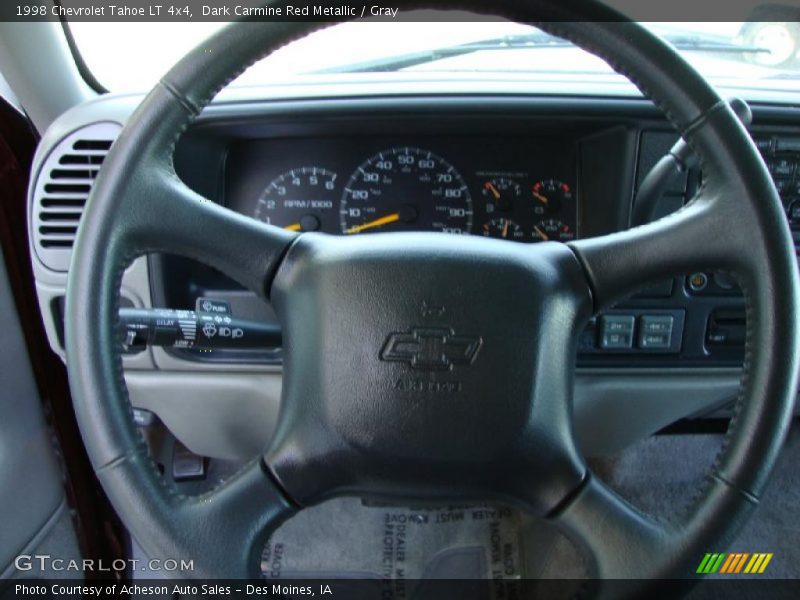 Dark Carmine Red Metallic / Gray 1998 Chevrolet Tahoe LT 4x4