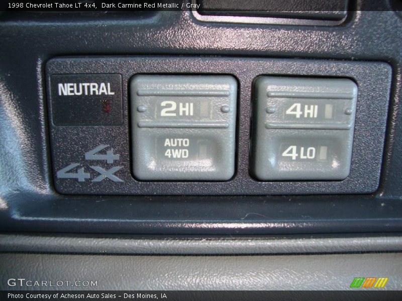Dark Carmine Red Metallic / Gray 1998 Chevrolet Tahoe LT 4x4