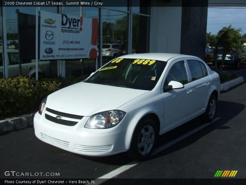Summit White / Gray 2008 Chevrolet Cobalt LT Sedan
