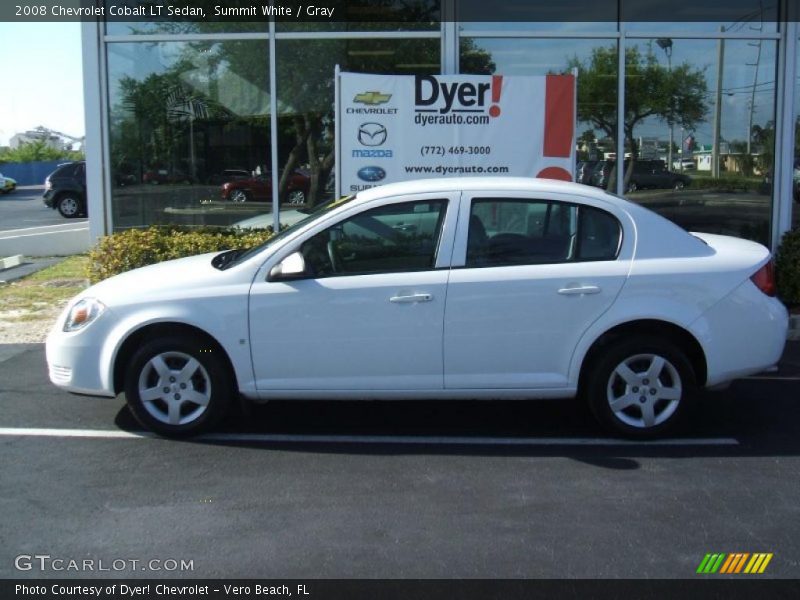 Summit White / Gray 2008 Chevrolet Cobalt LT Sedan