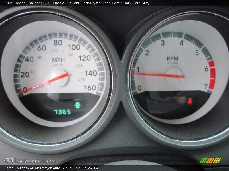 Brilliant Black Crystal Pearl Coat / Dark Slate Gray 2009 Dodge Challenger R/T Classic