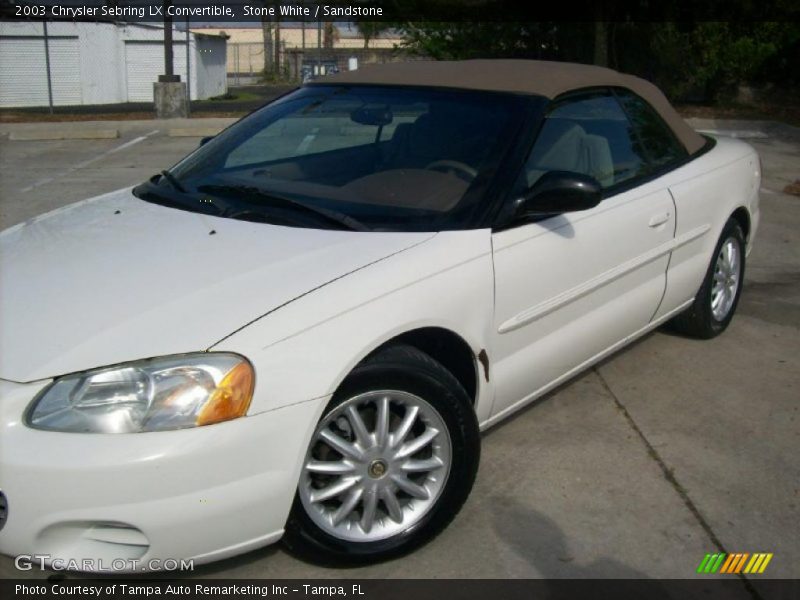 Stone White / Sandstone 2003 Chrysler Sebring LX Convertible